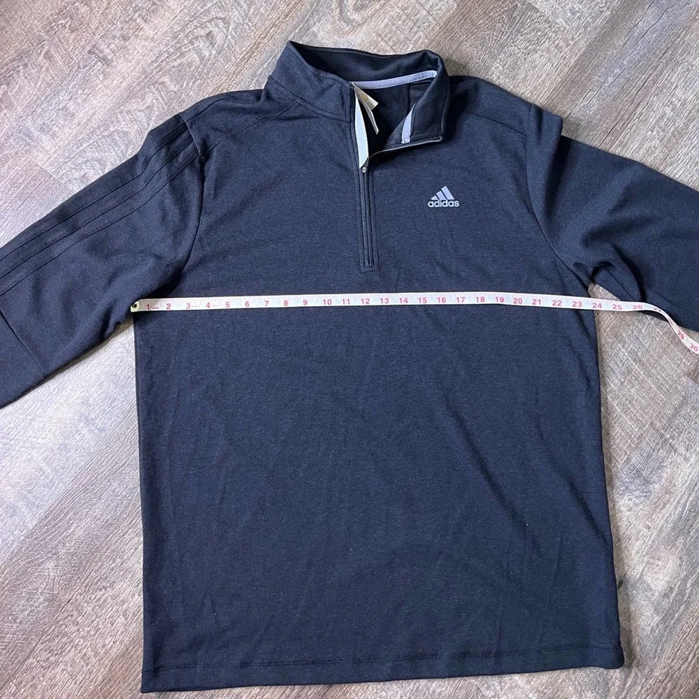adidas Men's 3-Stripe Recycled Polyester Quarter Zip Pullover-Size Large TALL_3
